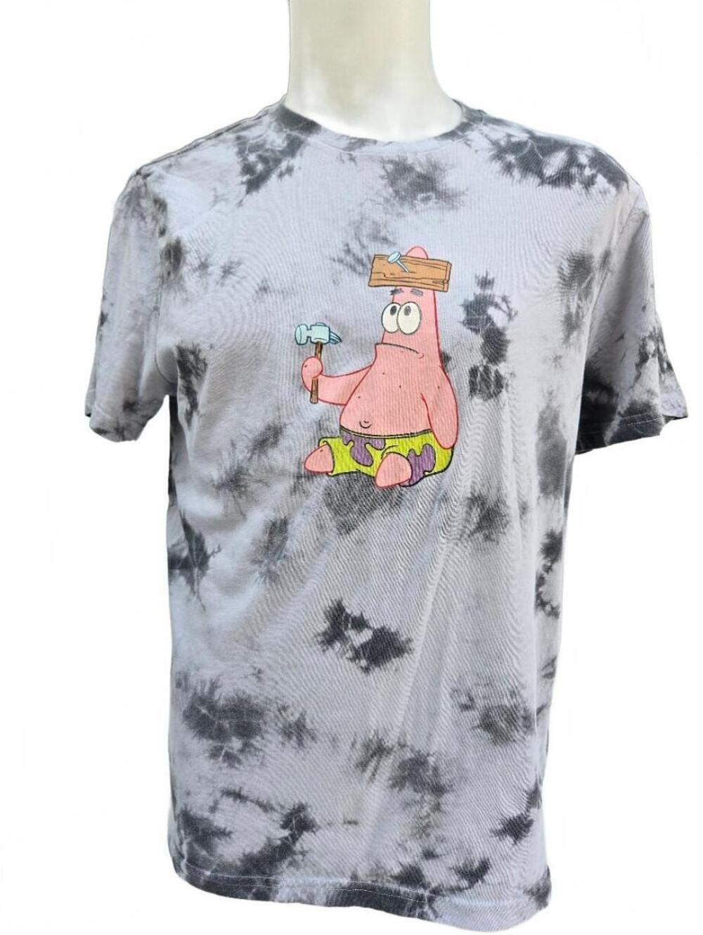 Women's Short Sleeve Tie-Dye T-Shirt with Patrick Size M,